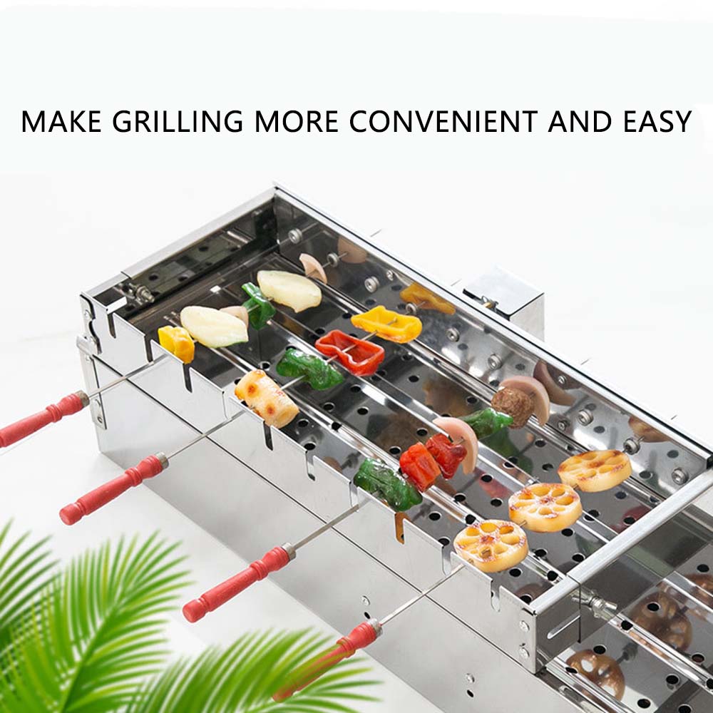 Hot Dog Press - Commerciële Roestvrijstalen Grill Spiesjes Volautomatische Barbecue