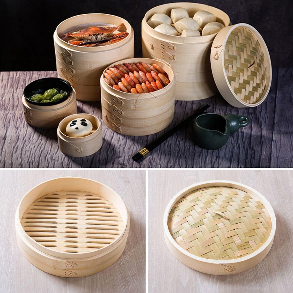 Bao Steamer Bamboo - Chinese stoommand van bamboe voor dim