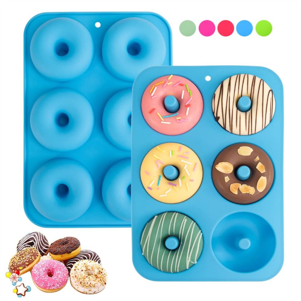 Donut Mold Silicone - Nieuwe siliconen donutvorm, antiaanbaklaag, hittebestendig, ronde