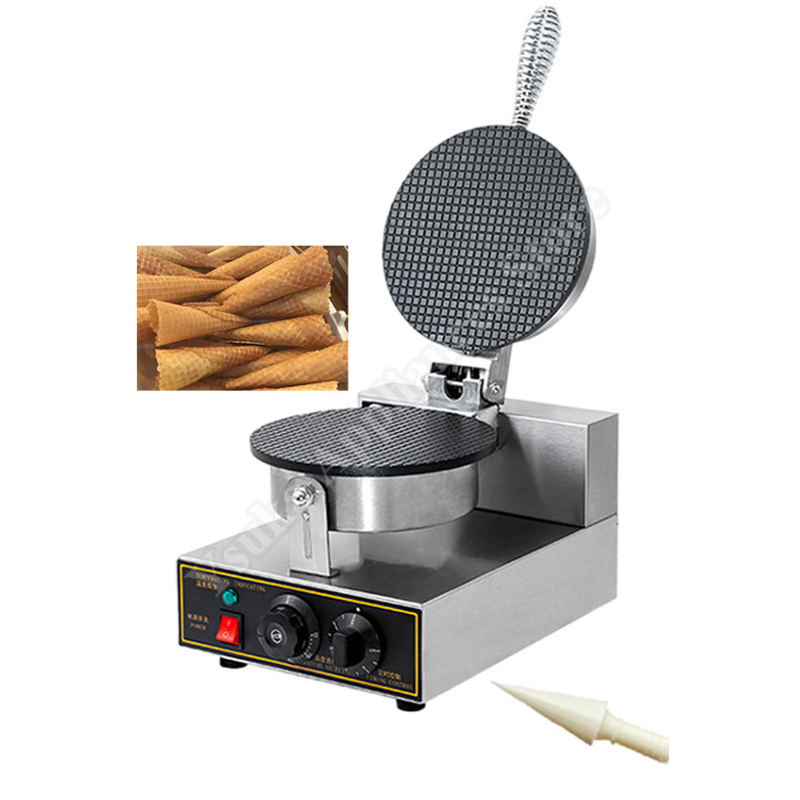 Waffle Cone Maker - Apparaat voor knapperige ijshoorntjes, commerciële ijswafelmachine,