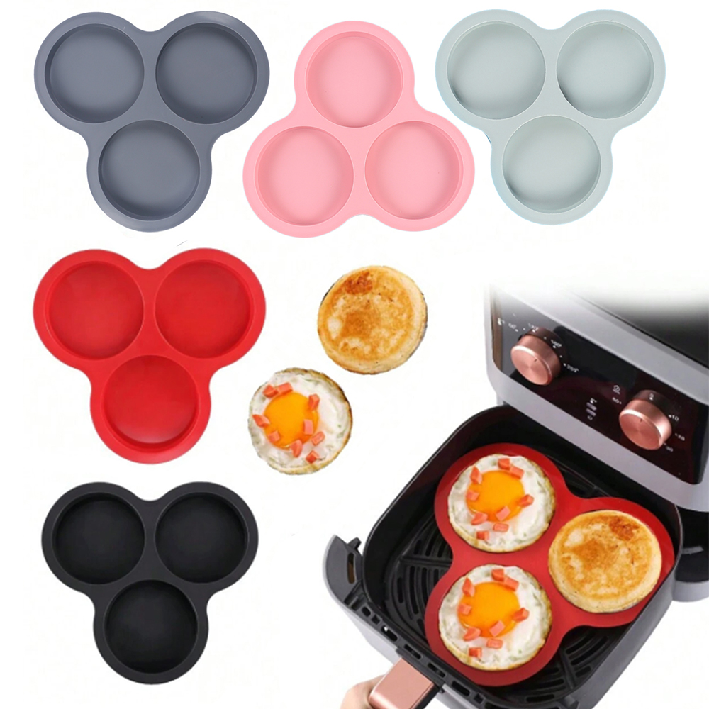 Egg Waffle Pan - Siliconen Eivorm Luchtfriteuse Eierpan Herbruikbare Muffin