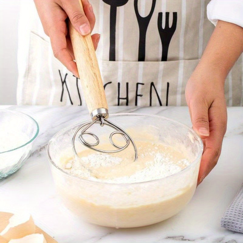 Danish Pancake Pan - Handmatige Deegmixer Deense Deeggarde Roestvrijstalen Eiklopper