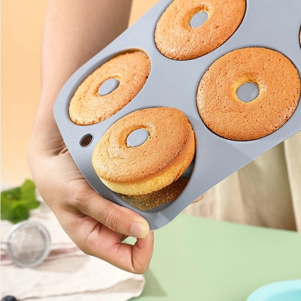 Donut Mold Silicone - 6 Gaten Bakvorm Food Grade Siliconen