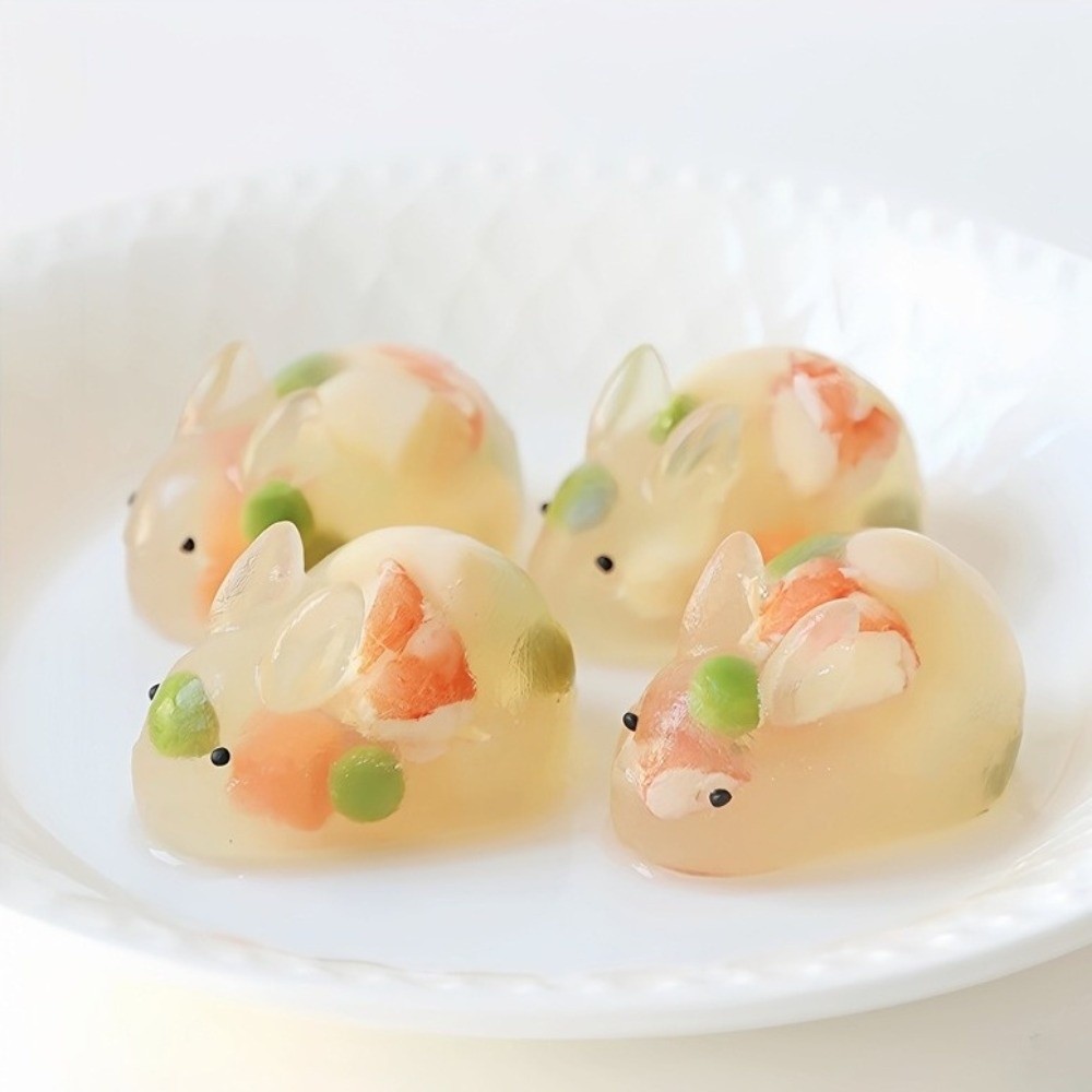 Bunny Cake Mold - Flexibele siliconen 3D konijnen cakevormen, 6-delige