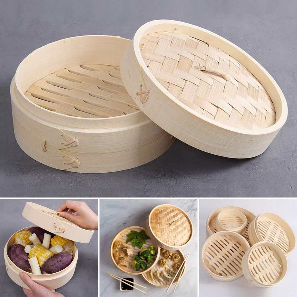 Bao Steamer Bamboo - Chinese stoommand van bamboe voor het