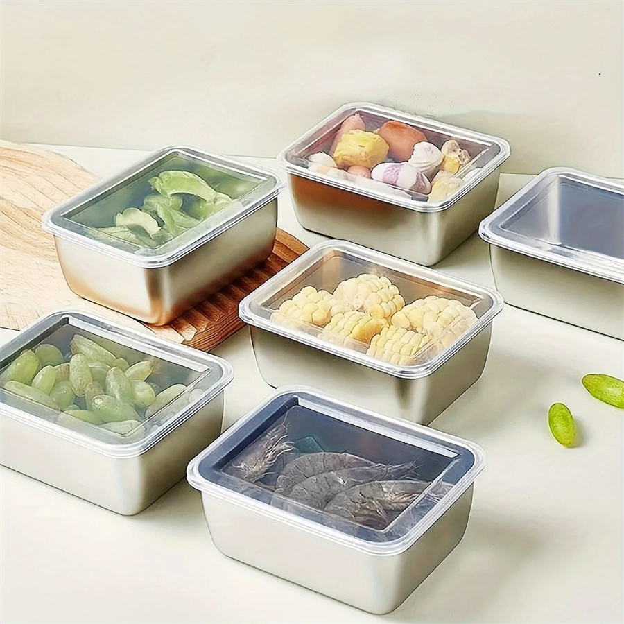 Dim Sum Basket - 1/3/5 Stuks Rvs Voedsel Opbergdoos Vershouddoos