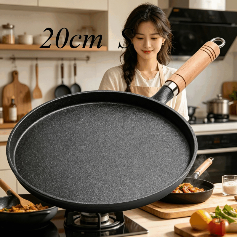 Cast Iron Corn - 20 cm gietijzeren koekenpan met houten