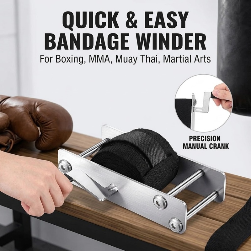 Spring Roll Wrapper - Draagbare ijzeren bokshandschoen wikkelroller, handmatige bandage