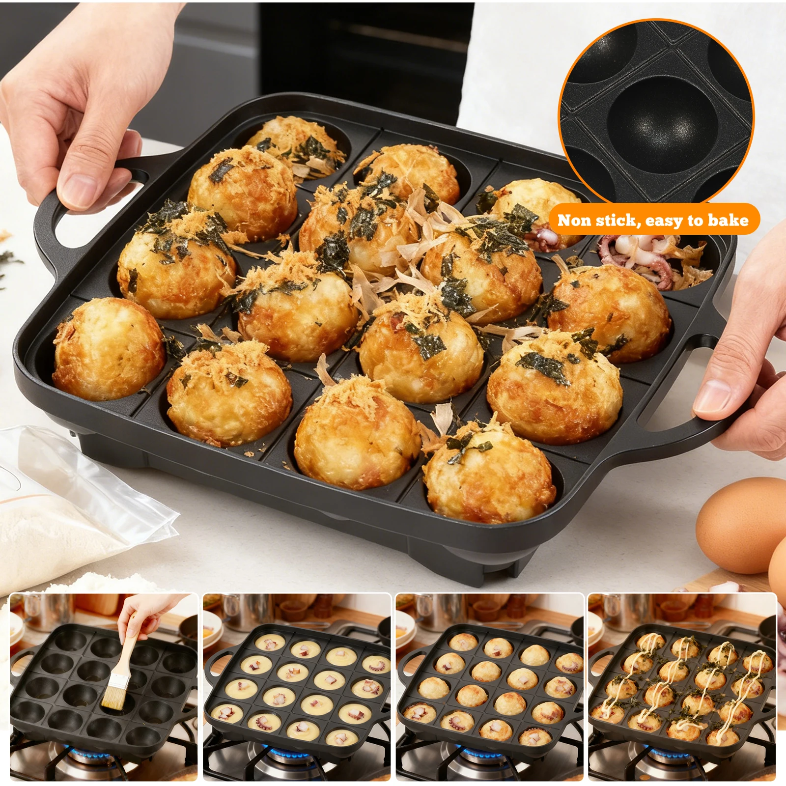 16-gaats Takoyaki Pan van gego - Takoyaki Grill Plate recensie en prijs