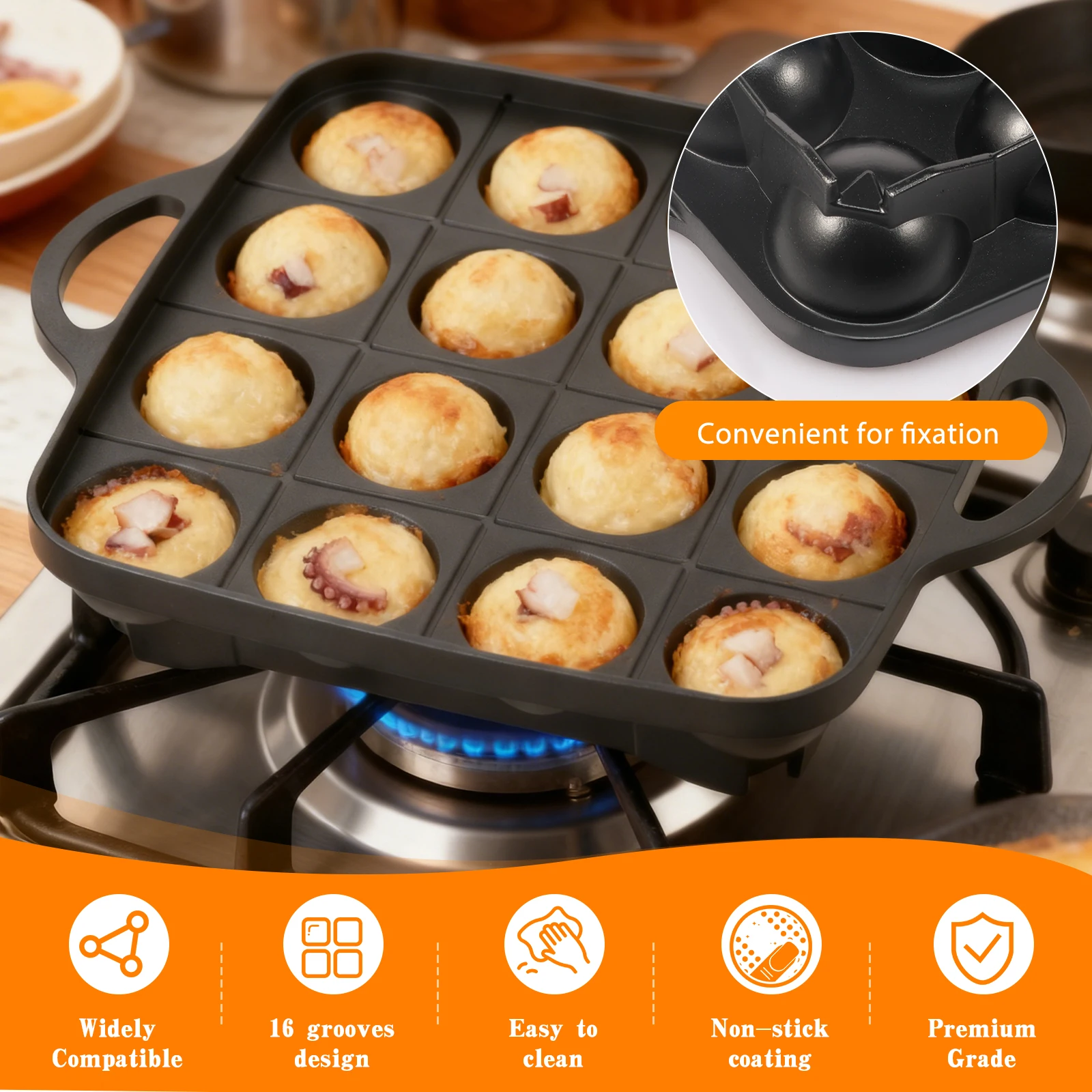 16-gaats Takoyaki Pan van gego - Takoyaki Grill Plate recensie en prijs