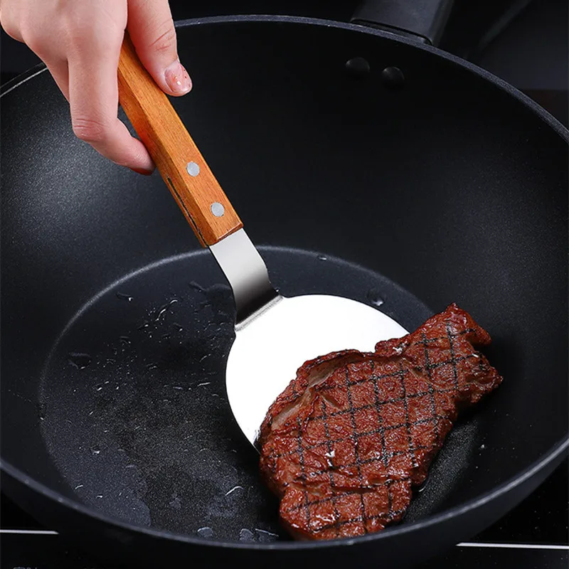 Roestvrijstalen Houten Handvat - Okonomiyaki Spatula recensie en prijs