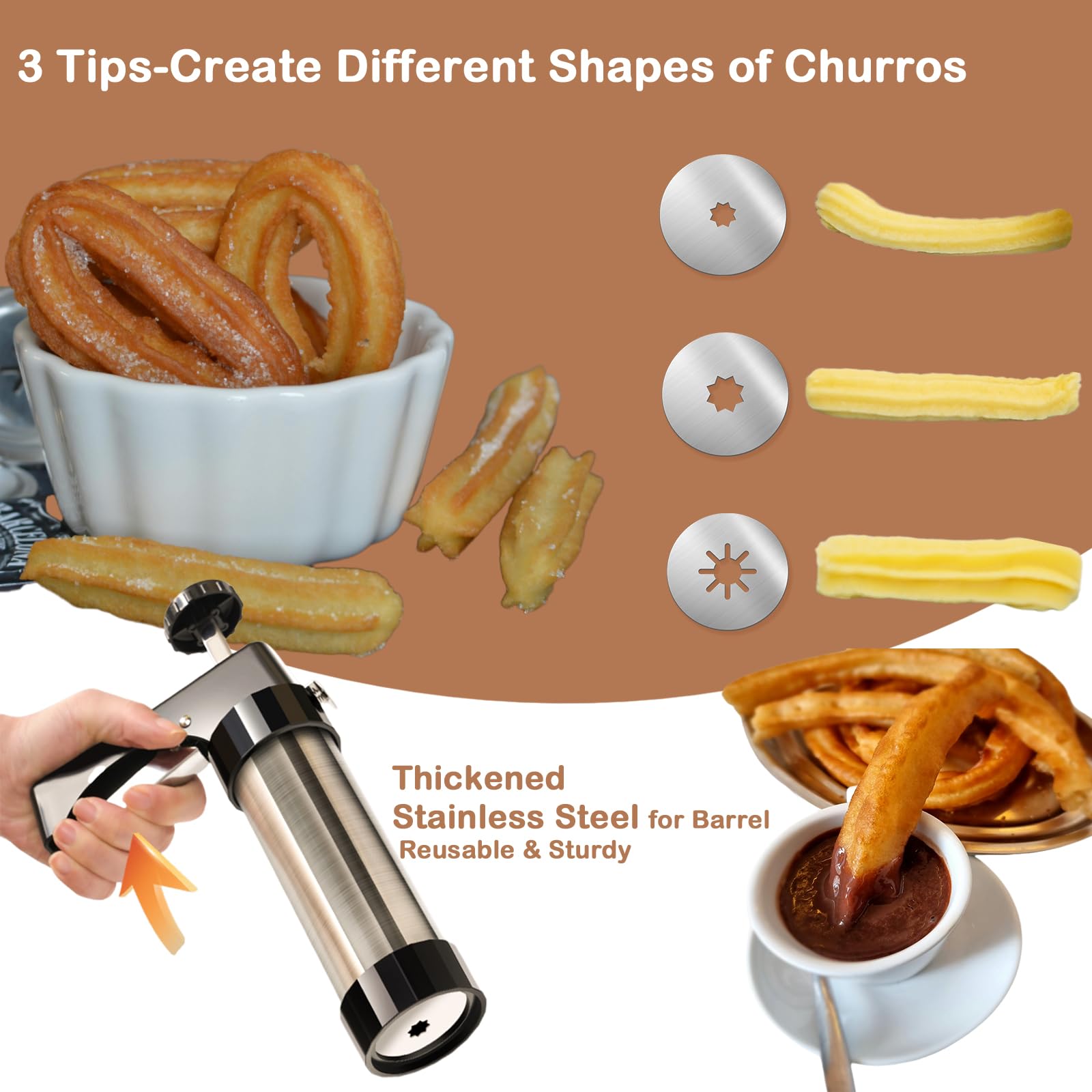 Traditionele Churro Maker Mach - Churros Maker Gun recensie en prijs