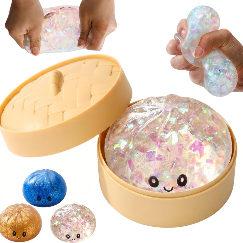 Glitter Bao Bun Knijp-speeltje - Bao Steamer Bamboo recensie en prijs