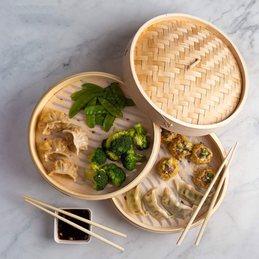 Chinese stoompan van bamboe me - Bao Steamer Bamboo recensie en prijs
