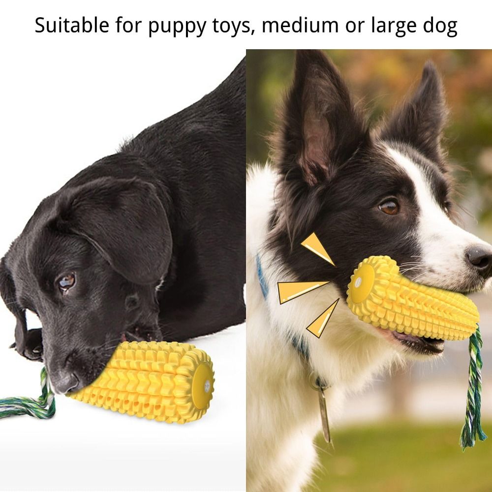 Stevige rubberen hondenspeeltj - Corn Dog Stick recensie en prijs