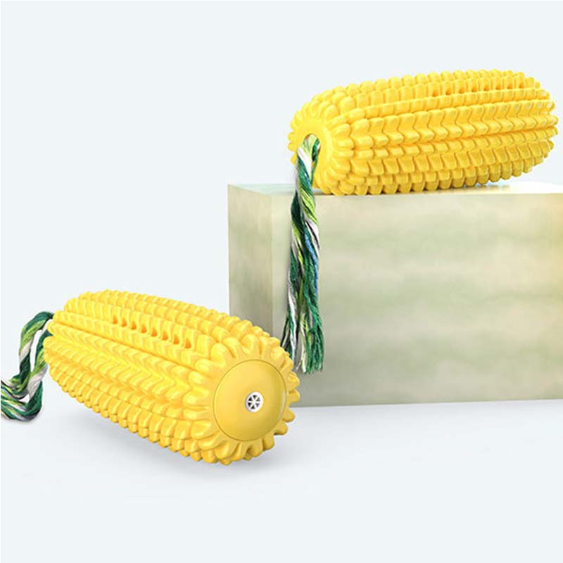 Maïsvormig piepend hondenspeel - Corn Dog Stick recensie en prijs